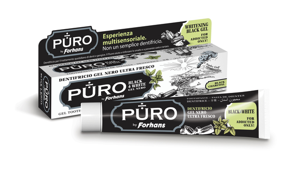 DENTIFRICIO FORHANS GEL BLACK4WHITE - famajoy.it
