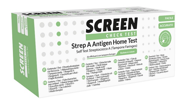 TEST RAPIDO CHE RILEVA LO STREPTOCOCCO A TRAMITE TAMPONE FARINGEO SCREEN CHECK TEST STREPTOCOCCO 2 PEZZI - famajoy.it
