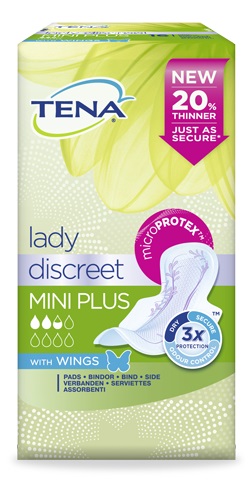 PANNOLONE SAGOMATO TENA DISCREET MINI PLUS WINGS 16 PEZZI - famajoy.it