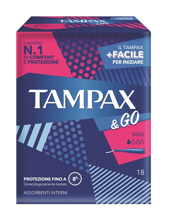 TAMPAX & GO MINI 18 PEZZI - famajoy.it