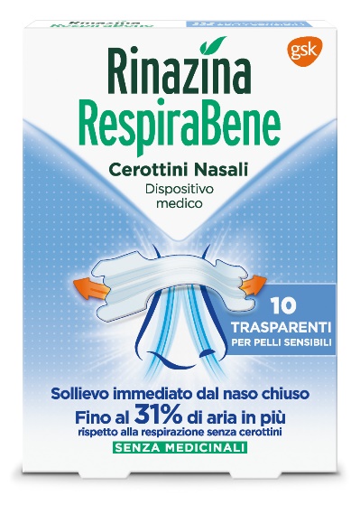 RINAZINA RESPIRABENE CEROTTI NASALI TRASPARENTI CARTON 10 PEZZI - famajoy.it