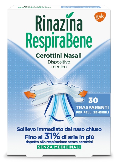 RINAZINA RESPIRABENE CEROTTI NASALI TRASPARENTI CARTON 30 PEZZI - famajoy.it