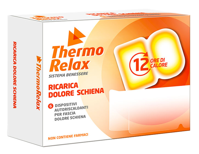 THERMORELAX RICARICA PER FASCIA DOLORE LOMBARE 6 DISPOSITIVI AUTORISCALDANTI - famajoy.it