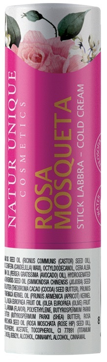 NATUR UNIQUE STICK LABBRA ROSA MOSQUETA - famajoy.it