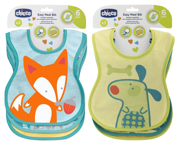 CHICCO BAVAGLINE PAPPA 6M+ 3PZ NEUTRE - famajoy.it
