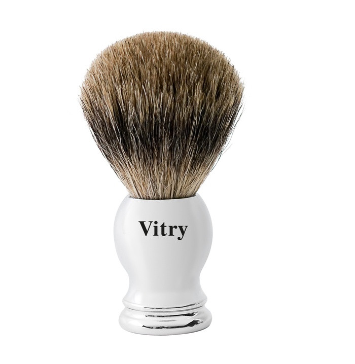PENNELLO BARBA TASSO BEST BADGER MANICO METALLO - famajoy.it