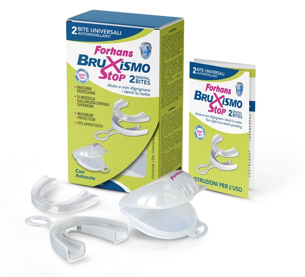 BITE UNIVERSALI AUTOMODELLANTI BRUXISMO STOP FORHANS 2 PEZZI - famajoy.it