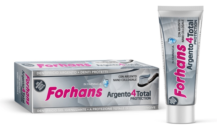 DENTIFRICIO SILVER 4 WHITE FORHANS 75 ML - famajoy.it
