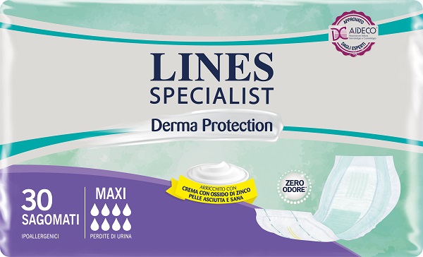 LINES SPECIALIST DERM PANNOLONE SAGOMATO MAXI 30 PEZZI - famajoy.it