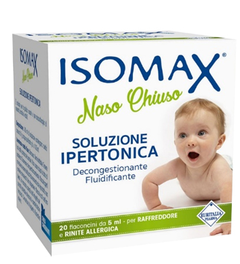 SOLUZIONE IPERTONICA ISOMAX NASO CHIUSO 20 FLACONCINI DA 5 ML - famajoy.it