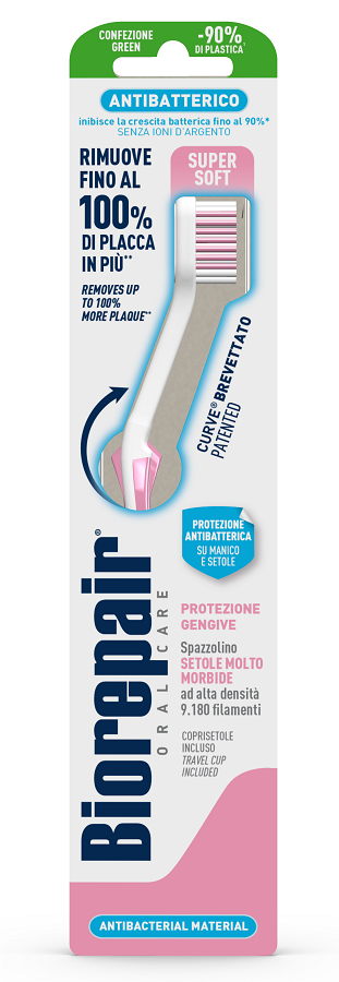 BIOREPAIR ORAL CARE ANTIBATTERICO SPAZZOLINO PIU' COMFORT PROTEZIONE GENGIVE SETOLE SUPER SOFT - famajoy.it