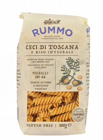 RUMMO FUSILLI N 48 CECI DI TOSCANA E RISO INTEGRALE 300 G - famajoy.it