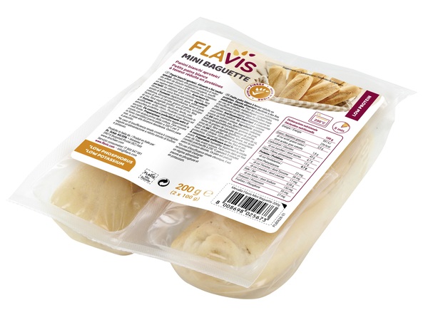 FLAVIS MINI BAGUETTE PANINI BIANCHI APROTEICI 2 PEZZI DA 100 G - famajoy.it