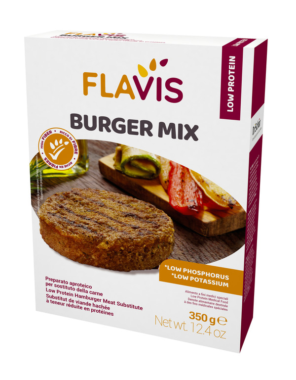 FLAVIS BURGER MIX PREPARATO APROTEICO PER SOSTITUTO DELLA CARNE 350 G - famajoy.it
