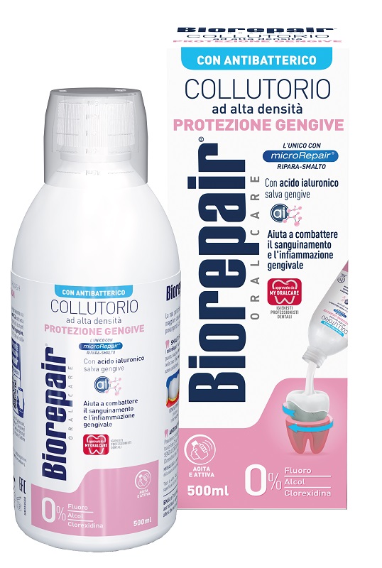BIOREPAIR ORAL CARE COLLUTORIO ALTA INTENSITA' CON ANTIBATTERICO PROTEZIONE GENGIVE 500 ML - famajoy.it