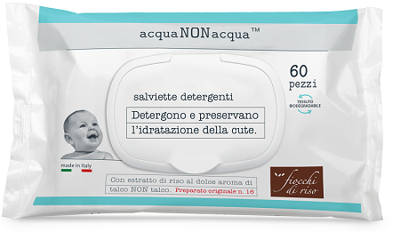 FIOCCHI DI RISO ACQUA NON ACQUA SALVIETTE DETERGENTI 60 PEZZI - famajoy.it