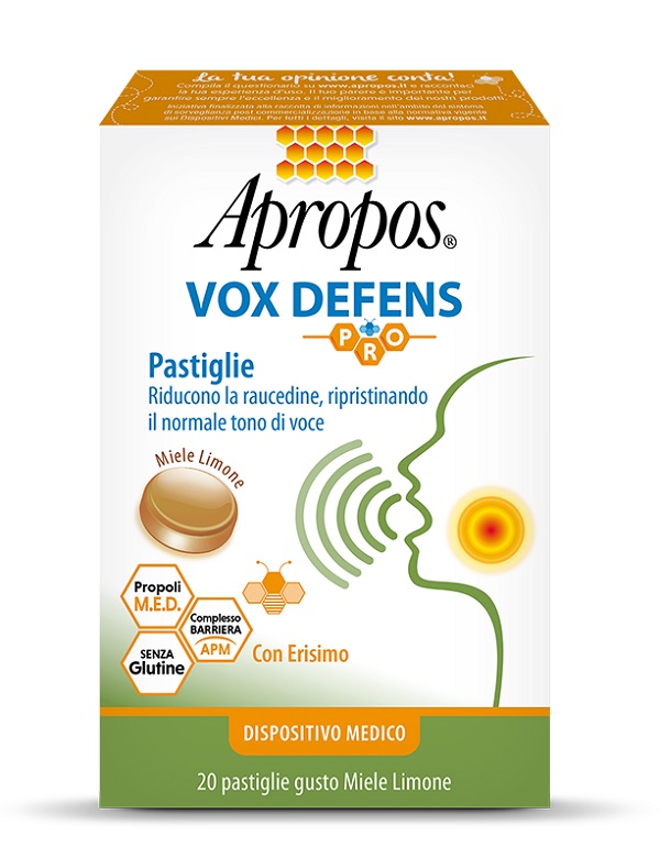 APROPOS VOX DEFENS PRO MIELE LIMONE 20 PASTIGLIE - famajoy.it