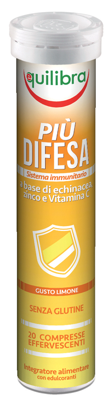 PIU' DIFESA GUSTO LIMONE 20 COMPRESSE EFFERVESCENTI - famajoy.it