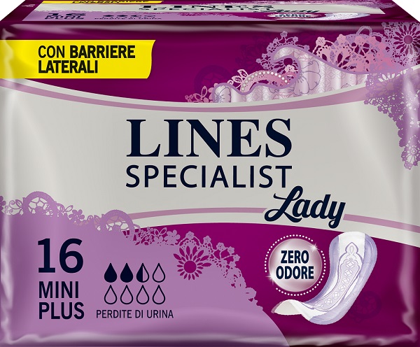 LINES SPECIALIST PANNOLONE MINI PLUS FARMA 16 PEZZI - famajoy.it