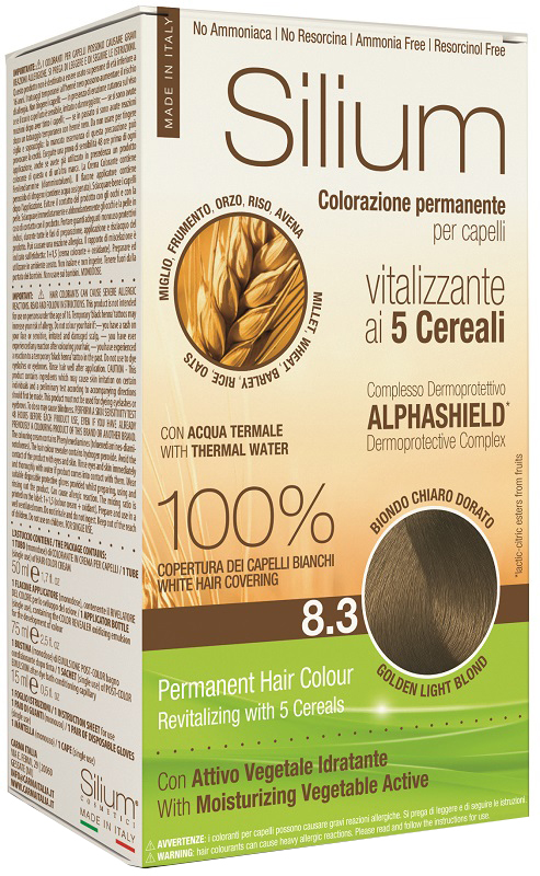 SILIUM BIONDO CHIARO DORATO 8 3 COLORAZIONE PERMANENTE 5 CEREALI - famajoy.it