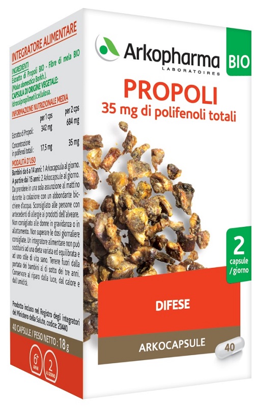 ARKOPHARMA LABORATOIRES BIO PROPOLI 40 CAPSULE - famajoy.it