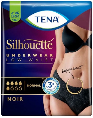 TENA SILHOUETTE NOIR M 10 PEZZI - famajoy.it