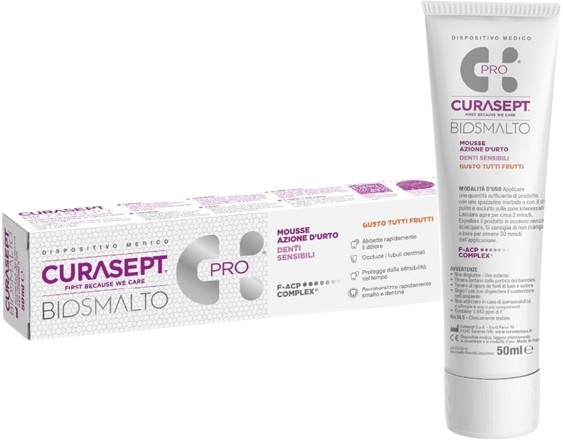 CURASEPT BIOSMALTO MOUSSE DENTI SENSIBILI 50 ML - famajoy.it