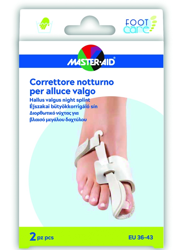 CORRETTORE NOTTE ALLUCE VALGO MASTER-AID FOOTCARE 36-43 2 PEZZI D10 - famajoy.it