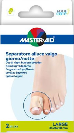 DIVARICATORE ALLUCE GIORNO/NOTTE MASTER-AID FOOTCARE LARGE 2 PEZZI D12 - famajoy.it