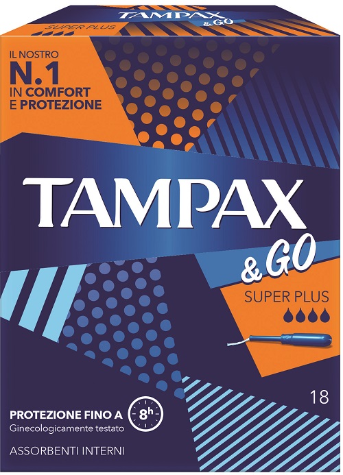 TAMPAX &GO ASSORBENTE INTERNO SUPER PLUS 18 PEZZI - famajoy.it