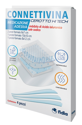 CEROTTO CONNETTIVINA HITECH 4 MISURE MISTE 2 PEZZI 6 X 7 CM + 1 PEZZO 10 X 10 CM + 1 PEZZO 8 X 12 CM - famajoy.it