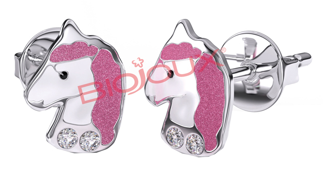 ORECCHINO STERILE BJT701 STS ROSE UNICORN - famajoy.it