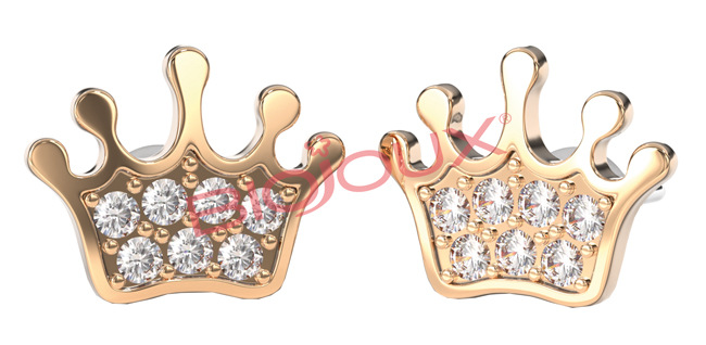 ORECCHINO STERILE BJT707 RGP BABY CROWN - famajoy.it