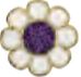 ORECCHINO STERILE BJT714 GP VIOLET FLOWER - famajoy.it