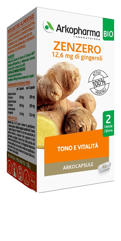 ARKO CAPSULE ZENZERO BIO 40 CAPSULE - famajoy.it