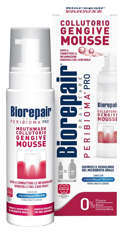 BIOREPAIR ORAL CARE PERIBIOMA PRO COLLUTORIO GENGIVE MOUSSE 200 ML - famajoy.it