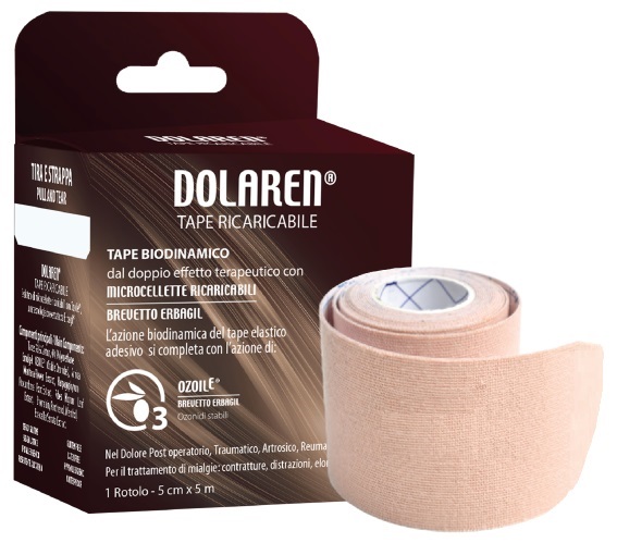 DOLAREN TAPE RICARICABILE CEROTTO TERAPEUTICO BEIGE CM 5X5 M IN ROTOLO - famajoy.it