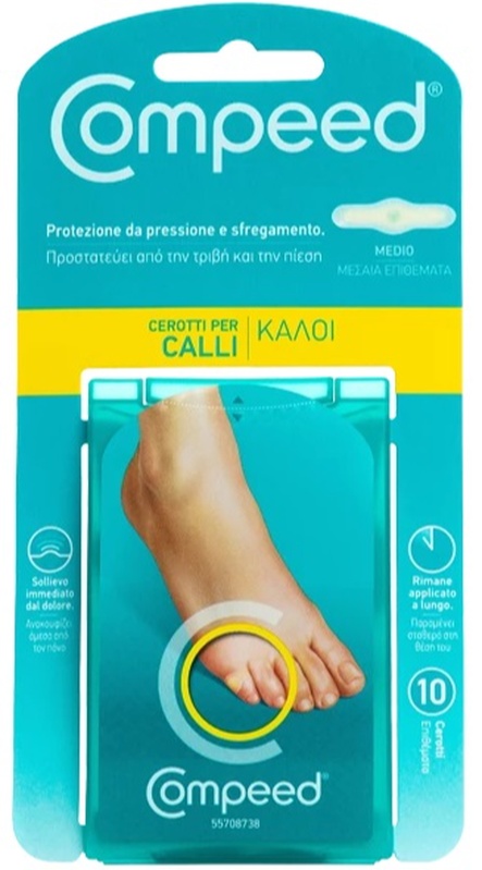 COMPEED CEROTTI PER CALLI MEDIO 10 PEZZI - famajoy.it
