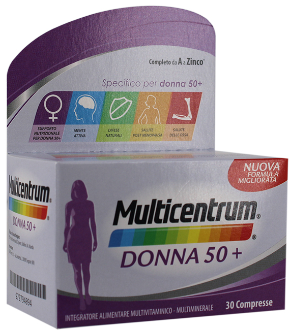 MULTICENTRUM DONNA 50+ 30 COMPRESSE - famajoy.it