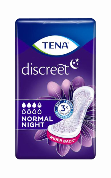 ASSORBENTE TENA DISCREET NORMAL NIGHT 10 PEZZI - famajoy.it