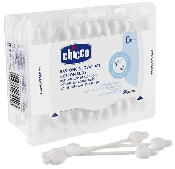 CHICCO BASTONCINI COTONATI 60 PEZZI - famajoy.it