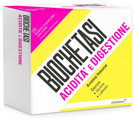 BIOCHETASI ACIDITA' E DIGESTIONE 20 BUSTE GRANULATO AROMA LIMONE - famajoy.it