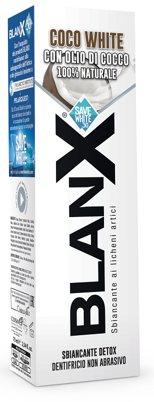 BLANX SBIANCANTE DETOX DENTIFRICIO COCO WHITE CON OLIO DI COCCO 75 ML - famajoy.it