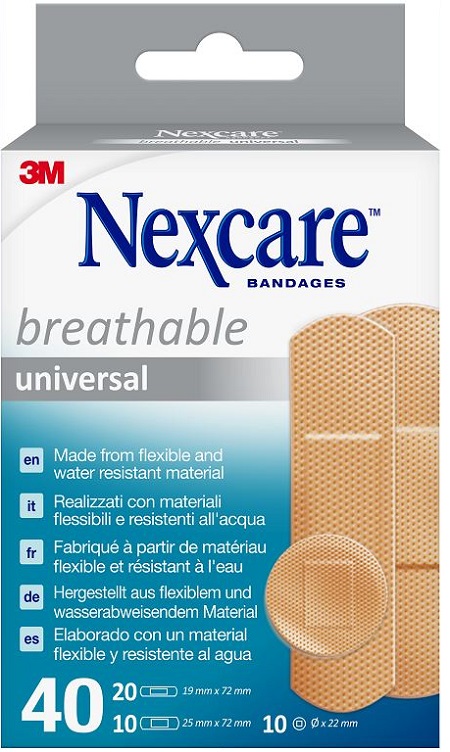 CEROTTO PREPARATO 3M NEXCARE UNIVERSAL N0340AS ASSORTITI 20 CEROTTI 19X72MM + 10 CEROTTI 25X72MM + 10 CEROTTI TONDI 22,5MM - famajoy.it