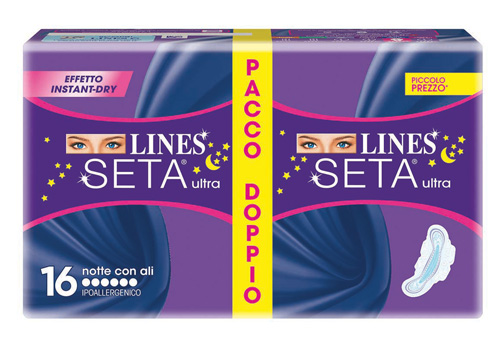 LINES SETA ULTRA ASSORBENTE NOTTE 16 PEZZI - famajoy.it