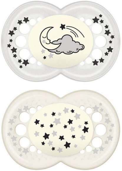 MAM NIGHT SUCCHIETTO 6+ MESI SILICONE DOPPIO NEUTRO - famajoy.it