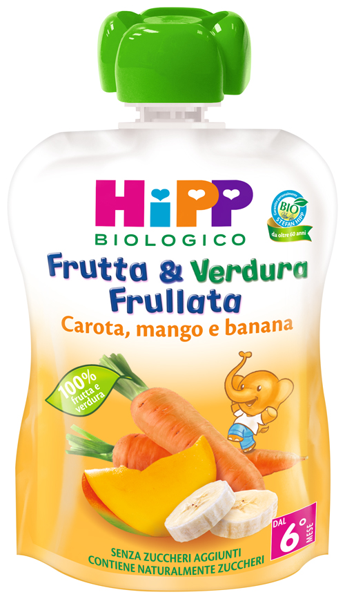 HIPP BIO FRUTTA & VERDURA CAROTA MANGO BANANA 90 G - famajoy.it
