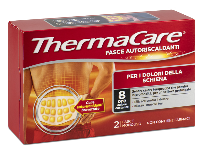 FASCIA AUTORISCALDANTE A CALORE TERAPEUTICO THERMACARE SCHIENA 2 PEZZI - famajoy.it