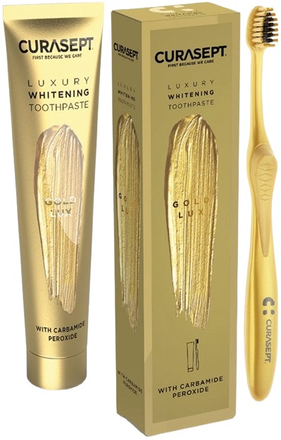 CURASEPT GOLD LUXURY WHITENING DENTIFRICIO 75 ML - famajoy.it