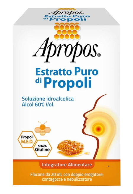 APROPOS ESTRATTO PURO DI PROPOLI SPRAY+CONTAGOCCE 20 ML - famajoy.it